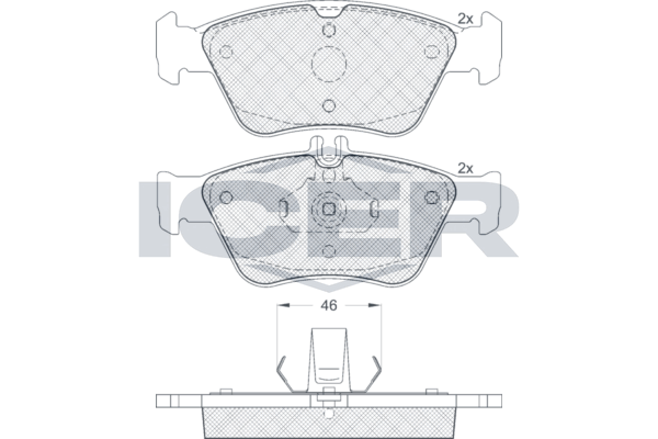 Brake Pad Set, disc brake - 181115 ICER