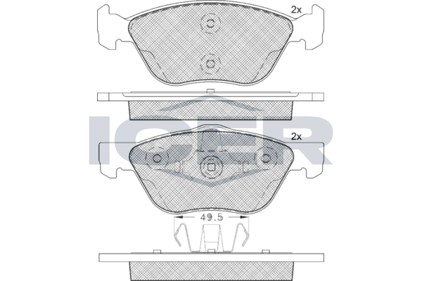 Brake Pad Set, disc brake - 181125-203 ICER