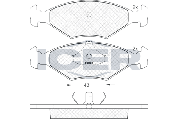 Brake Pad Set, disc brake - 181148 ICER