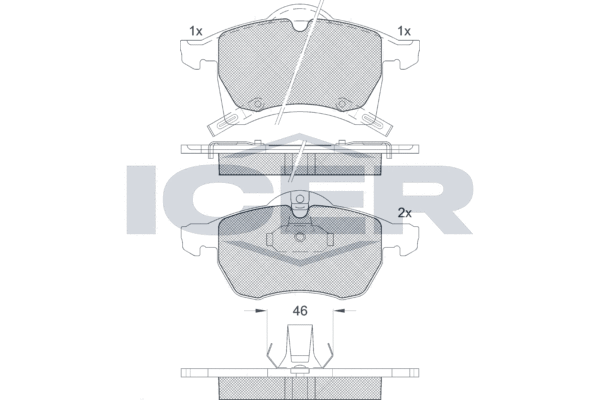 Brake Pad Set, disc brake - 181248 ICER