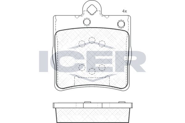 Brake Pad Set, disc brake - 181311 ICER