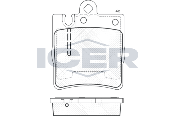 Brake Pad Set, disc brake - 181312-202 ICER