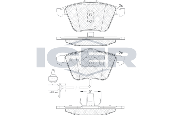 Brake Pad Set, disc brake - 181531 ICER