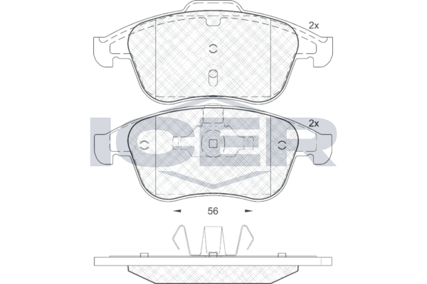 Brake Pad Set, disc brake - 181859 ICER