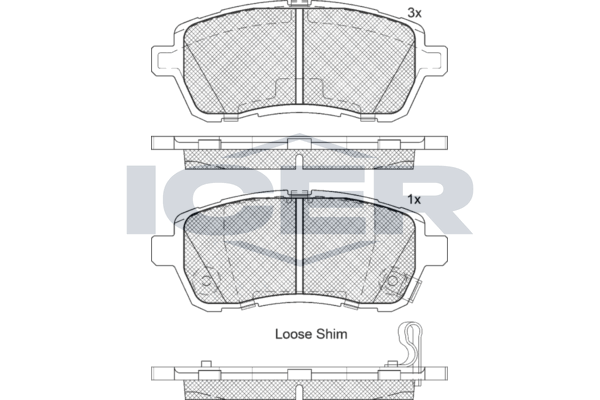 Brake Pad Set, disc brake - 181881-208 ICER