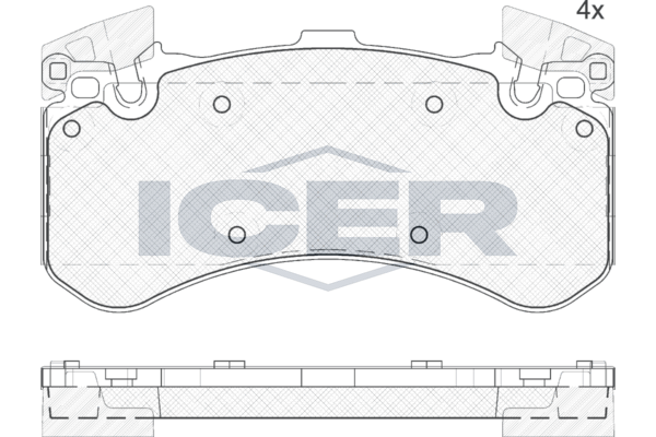 Brake Pad Set, disc brake - 182070 ICER