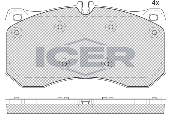 Brake Pad Set, disc brake - 182185 ICER