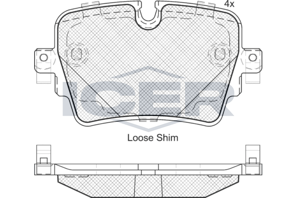 Brake Pad Set, disc brake - 182187 ICER