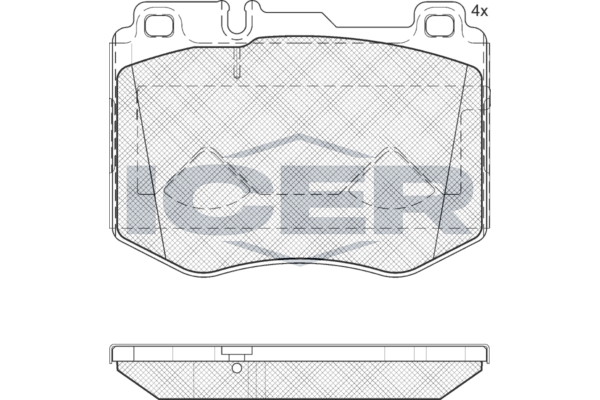 Brake Pad Set, disc brake - 182195 ICER