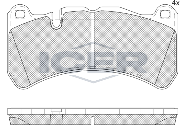 Brake Pad Set, disc brake - 182260 ICER