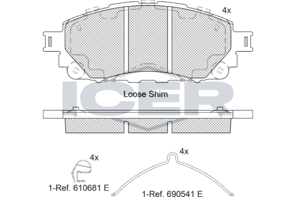 Brake Pad Set, disc brake - 182296 ICER