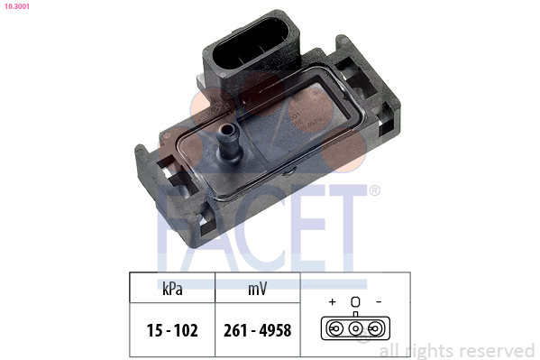 Air Pressure Sensor, height adaptation - 10.3001 FACET
