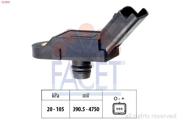 Air Pressure Sensor, height adaptation - 10.3005 FACET