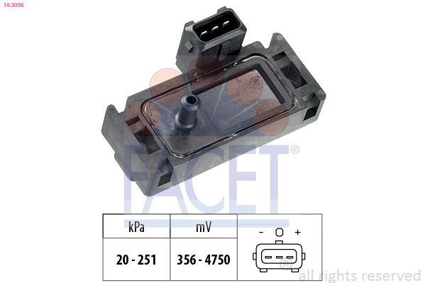 Air Pressure Sensor, height adaptation - 10.3006 FACET