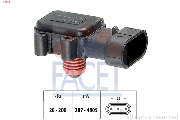 Air Pressure Sensor, height adaptation - 10.3024 FACET