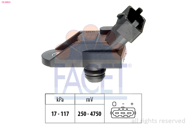 Air Pressure Sensor, height adaptation - 10.3053 FACET