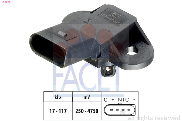 Air Pressure Sensor, height adaptation - 10.3072 FACET