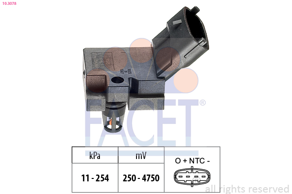 Air Pressure Sensor, height adaptation - 10.3078 FACET