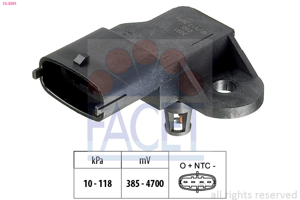 Air Pressure Sensor, height adaptation - 10.3091 FACET
