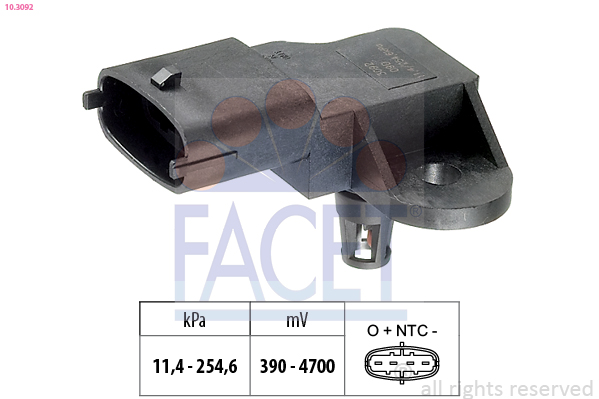 Air Pressure Sensor, height adaptation - 10.3092 FACET