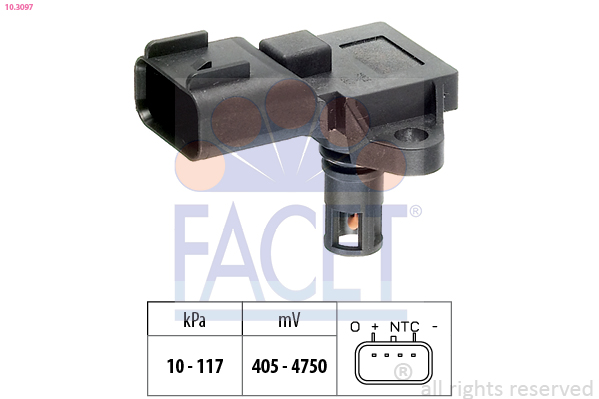 Air Pressure Sensor, height adaptation - 10.3097 FACET