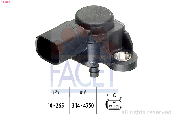 Air Pressure Sensor, height adaptation - 10.3102 FACET