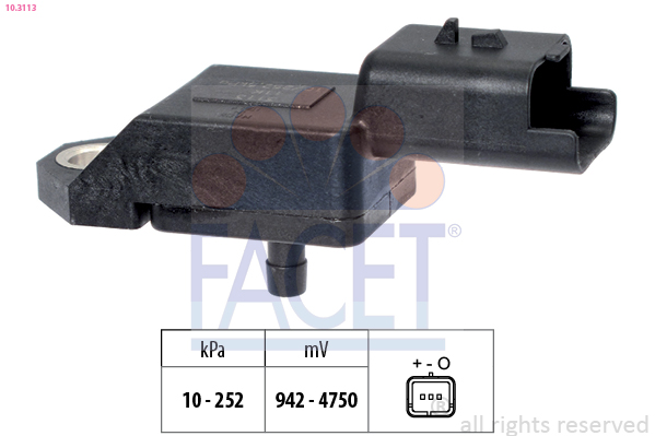 Air Pressure Sensor, height adaptation - 10.3113 FACET