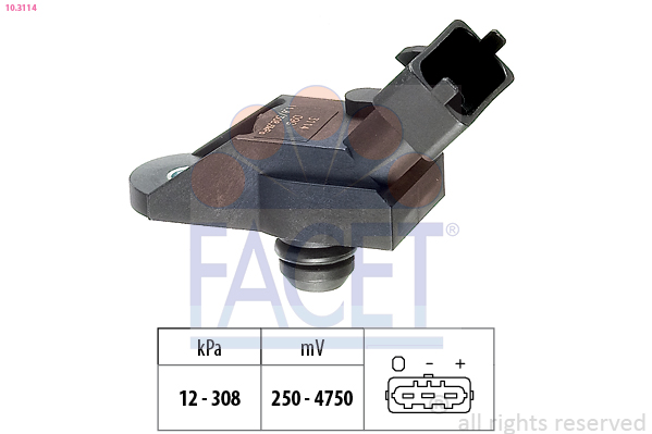 Air Pressure Sensor, height adaptation - 10.3114 FACET