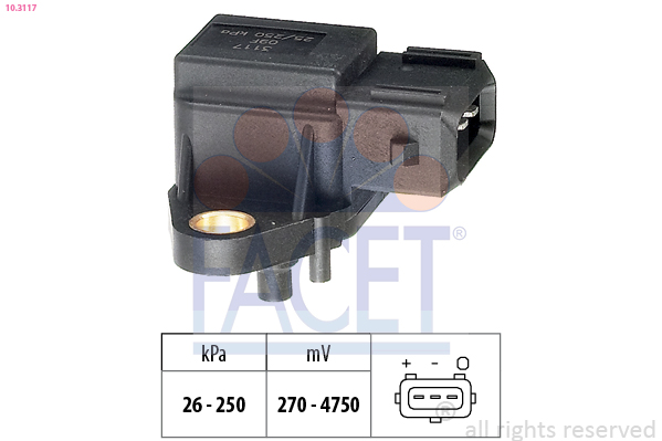 Air Pressure Sensor, height adaptation - 10.3117 FACET