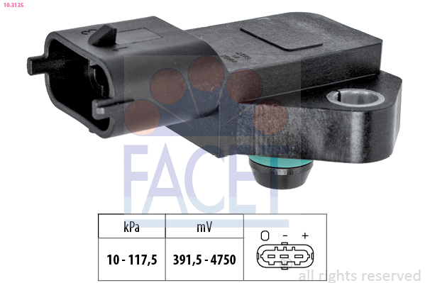 Air Pressure Sensor, height adaptation - 10.3135 FACET