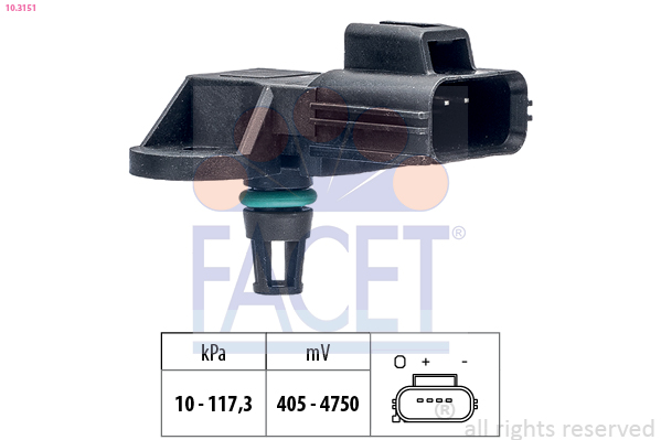 Air Pressure Sensor, height adaptation - 10.3151 FACET