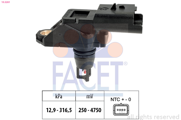 Air Pressure Sensor, height adaptation - 10.3261 FACET