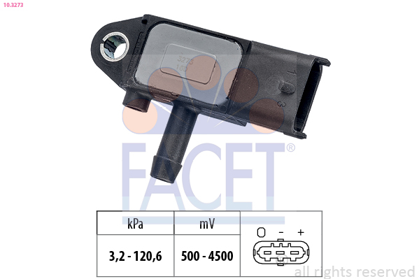 Sensore, Pressione gas scarico - 10.3273 FACET