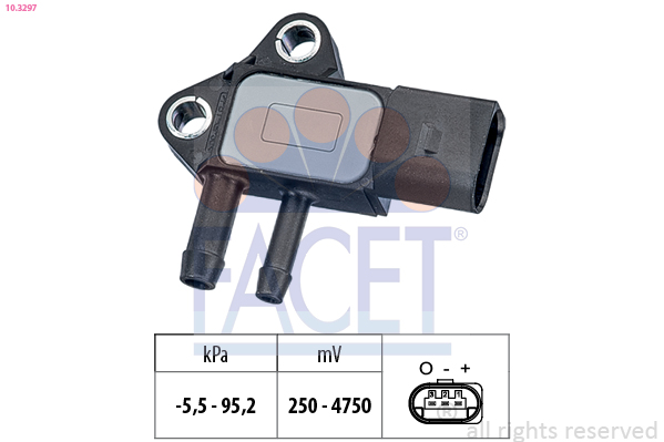 Sensor, exhaust pressure - 10.3297 FACET