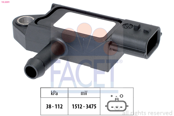Sensor, exhaust pressure - 10.3301 FACET