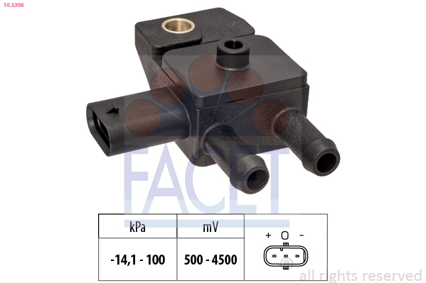 Sensor, exhaust pressure - 10.3306 FACET