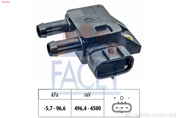 Sensor, exhaust pressure - 10.3333 FACET