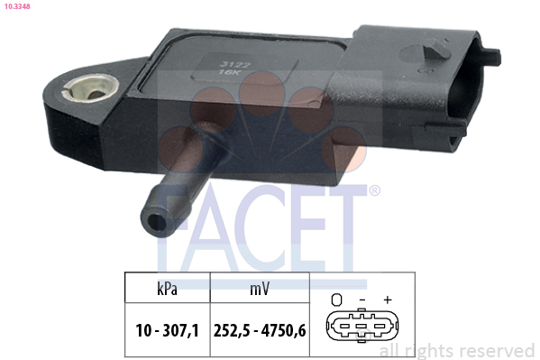 Sensor, exhaust pressure - 10.3348 FACET