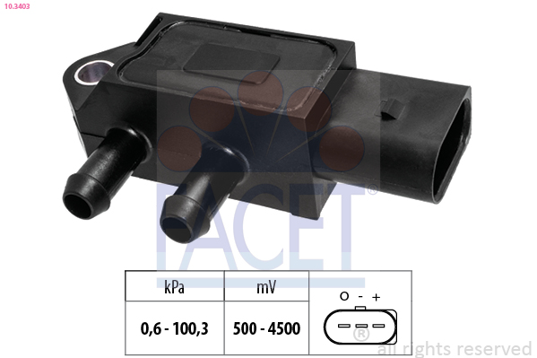 Air Pressure Sensor, height adaptation - 10.3403 FACET