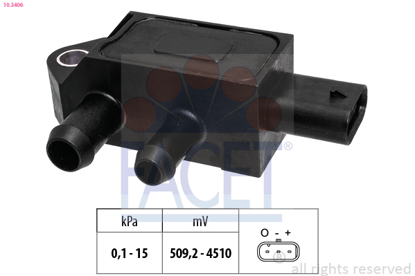 Sensor, exhaust pressure - 10.3406 FACET