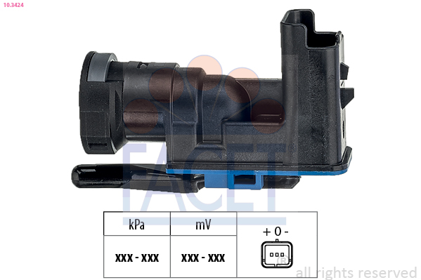 Pressure Sensor, brake booster - 10.3424 FACET