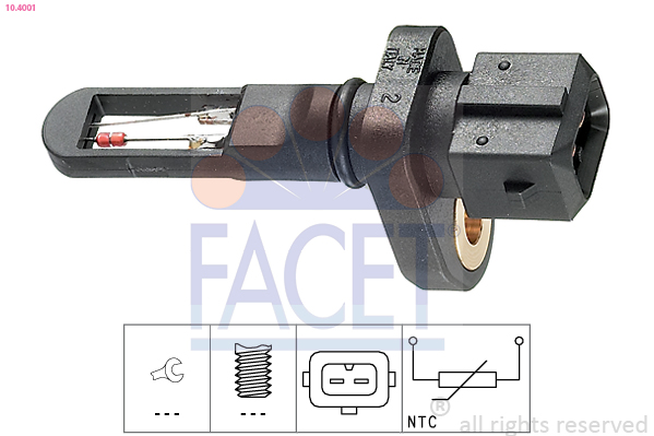 Sensore, Temperatura aria aspirata - 10.4001 FACET