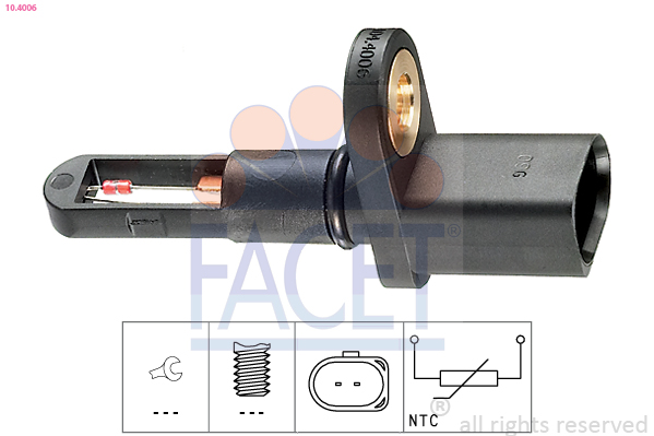 Sensor, intake air temperature - 10.4006 FACET