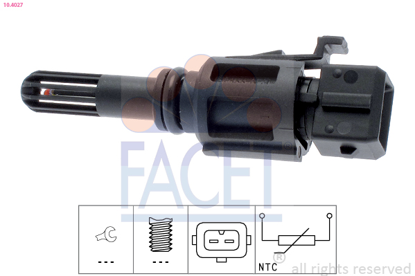 Sensor, intake air temperature - 10.4027 FACET