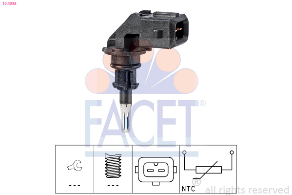 Sensor, intake air temperature - 10.4038 FACET