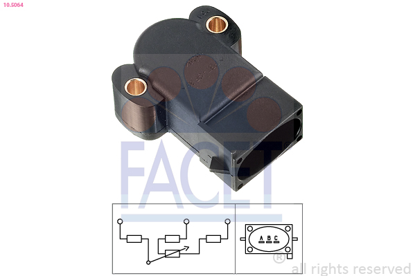 Sensor, throttle position - 10.5064 FACET
