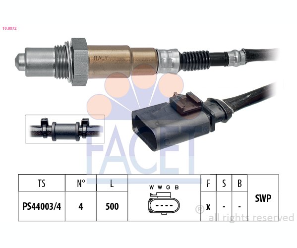 Lambda Sensor - 10.8072 FACET