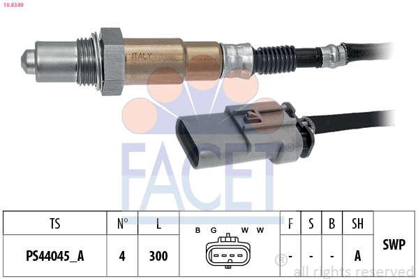 Lambda Sensor - 10.8349 FACET