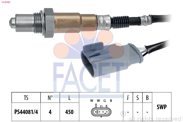 Lambda Sensor - 10.8380 FACET