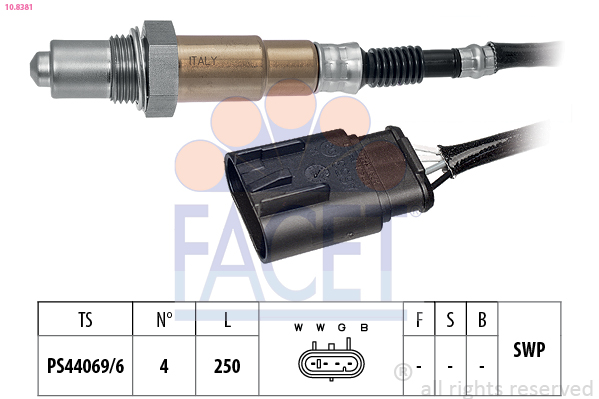 Lambda Sensor - 10.8381 FACET